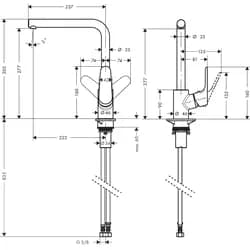 Hansgrohe Spültischmischer 280 Focus M41 1jet chrom