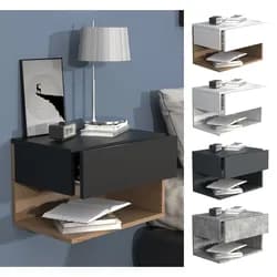 VCM Nachttisch Usal Anthrazit H. 30 x B. 45 x T. 32 cm