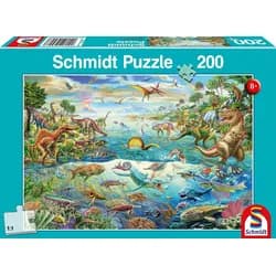 Schmidt Spiele Puzzle Endtecke die Dinosaurier, 200 Puzzleteile bunt