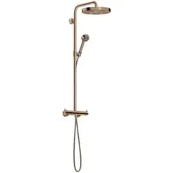 Hansgrohe AXOR One Showerpipe mit Thermostat und Kopfbrause 280 1jet, Polished Red Gold