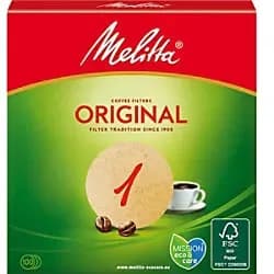 Melitta ORIGINAL 1 Einweg Kaffeefilter Papier Braun 95 mm 100 Stück