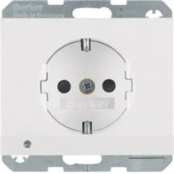 Berker SCHUKO-Steckdose pows/gl 41097009