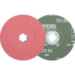 Fiberscheibe Pferd COMBICLICK, Ø 125 mm, Körnung CO80
