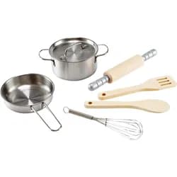 Hape Kinder-Küchenset Kochset für Küchenchefs, (7-tlg) silberfarben