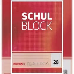 BRUNNEN Schulblock A4 Lineatur 28 50 Blatt 1052528