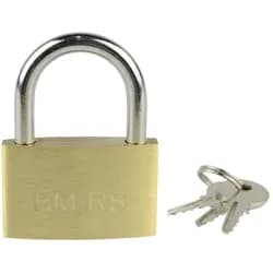Brüder Mannesmann Werkzeuge Vorhängeschloss Brüder Mannesmann M 413-40 Vorhängeschloss 38 mm verschieden schließe goldfarben