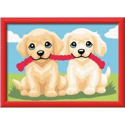 Ravensburger CreArt, Malen nach Zahlen Kinder - Spielende Hunde