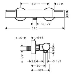 Hansgrohe Thermostat Ecostat Element 13346000