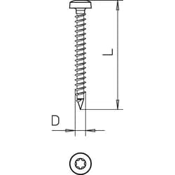 OBO Golden-Sprintschraube 4758T 5.0x30
