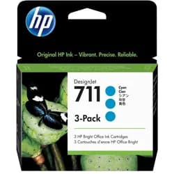 3 HP Tinten CZ134A 711 cyan