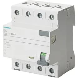 Rccb 4-polet type a 63a 30 ma 400vac 5sv3346-6