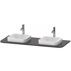 Duravit Konsole „Happy D.2 Plus“, links und rechts in Graphit Supermatt
