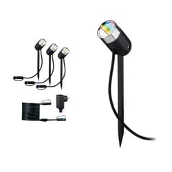Paulmann Plug & Shine LED Gartenstrahler Pike Basisset - Grau/Schwarz