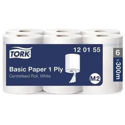 TORK Putztuchrollen 1-lagig hochweiß
