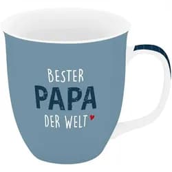 Sheepworld Tasse Tasse Becher Teetasse Kaffeetasse 40cl Geschenk Sheepworld Bester, Porzellan blau|weiß