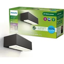 Garten LED-Wandleuchte STRATOSPHERE 3.8W 2700K Warmweiß IP44 Up-Down Anthrazit PHILIPS