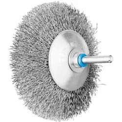PFERD TOOLS Kegelbürste ungezopft KBU Ø95x10mm Schaft-Ø6 mm Edelstahl-Draht-Ø0,30
