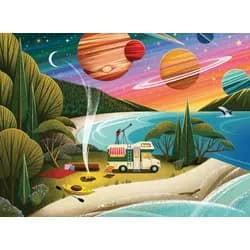 Ravensburger Verlag GmbH Puzzle Erwachsenenpuzzle 500 Teile - Camping unter dem Kosmos, Puzzleteile bunt