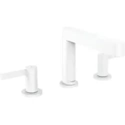 hansgrohe 3-Loch-Waschtischarmatur 110 Finoris mit Push-Open-Ablaufgarnitur, mattweiß