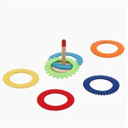 Gollnest & Kiesel Spiel Goki 56776 - Ringwurfspiel mit 6 Filzringen