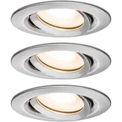 Paulmann LED Einbauleuchte Nova Plus 3er-Set schwenkbar - Grau