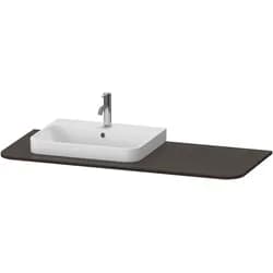 Duravit Konsole „Happy D.2 Plus“, links in Nussbaum gebürstet