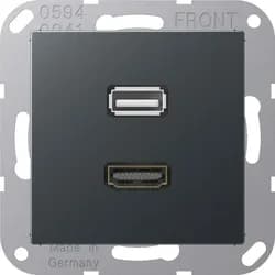 Jung Multimediadose HDMI + USB MA A 1163 ANM