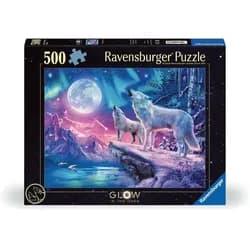 Ravensburger Puzzle Erwachsenenpuzzle 500 Teile - Wolf im Nordlicht, Puzzleteile