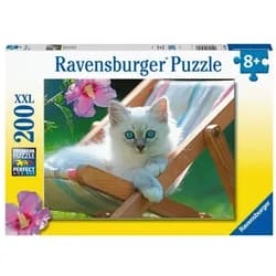 Ravensburger Puzzle Weißes Kätzchen, 200 Puzzleteile bunt