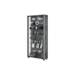 Vitrine ¦ silber ¦ Maße (cm): B: 59 H: 113 T: 18.0