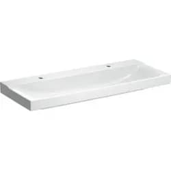 Geberit Waschtisch Xeno2 120x48cm, 2 HL, o. ÜL, weiß KeraTect