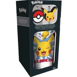 Pokémon Glas Tumbler mit Trinkhalmen Pikachu - Bunt