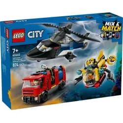 LEGO® Kombinationsset mit Hubschrauber, Löschauto und U-Boot - 60462