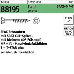 SPAX Dielenschrauben Senkkopf T-Star plus WIROX 3,5x55/35 mm - 500...