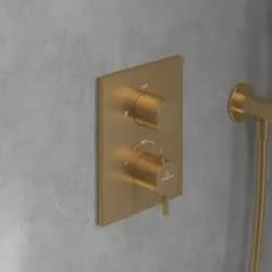 V&B Fertigmontageset Conum UP-Thermostat m 2-W-Mengenreg., Wd., b gol