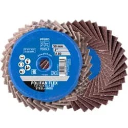 PFERD TOOLS COMBIDISC Korund Mini-POLIFAN CDR Ø 50mm A120 für universelle Anwendungen