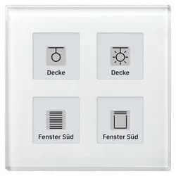 MDT Glastaster, Schalter + Taster, Weiss