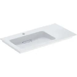 Geberit Möbelwaschtisch One 90x47,5cm, o Ü, w K-Tec/Bl w, Hahnl. li
