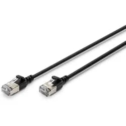 patch cable - 1 m - black - Schwarz - 1m