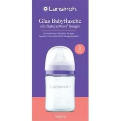 Lansinoh Glas Weithalsflasche 160 ml 1 St