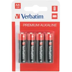 1x4 Verbatim Alkaline Batterie Mignon AA LR6 49921