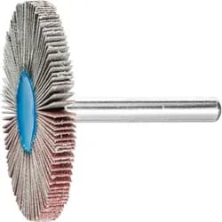 PFERD TOOLS Korund Fächerschleifer F Ø 50x5 mm Schaft-Ø 6 mm A150 für Feinschliff und Finish