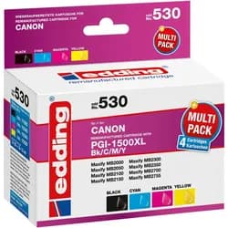 edding 530 Canon PGI-1500XLBK/C/M/Y Multipack 4