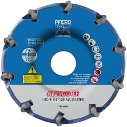 PFERD TOOLS Hochleistungsfrässcheibe ALUMASTER F Ø 115 mm für Winkelschleifer Alu Bearbeitung HICOAT
