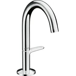 AXOR One Waschtischmischer Select 140 mit Push-Open Ablaufgarnitur - Silber