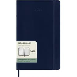 Moleskine Wochenkalender mit Notizbuch 2027 12M L Softcover, marineblau