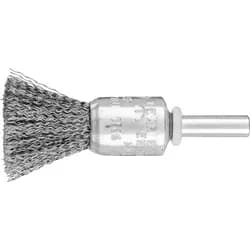PFERD TOOLS Pinselbürste ungezopft PBU Ø15 mm Schaft-Ø6 mm Stahl-Draht-Ø0,20