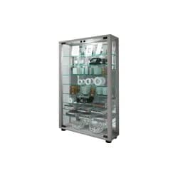 Vitrine Lumo ca. 59x91x18 cm Silber