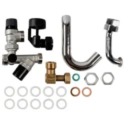 Anschluss-Set Warmwasser Aufputz ohne Druckminderer 1/2" für CGW-2