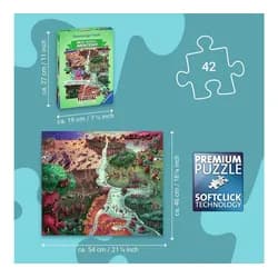Ravensburger Puzzle 42 Teile Kinder Mein Puzzle-Abenteuer verborgene Flusstal 12004313, Puzzleteile